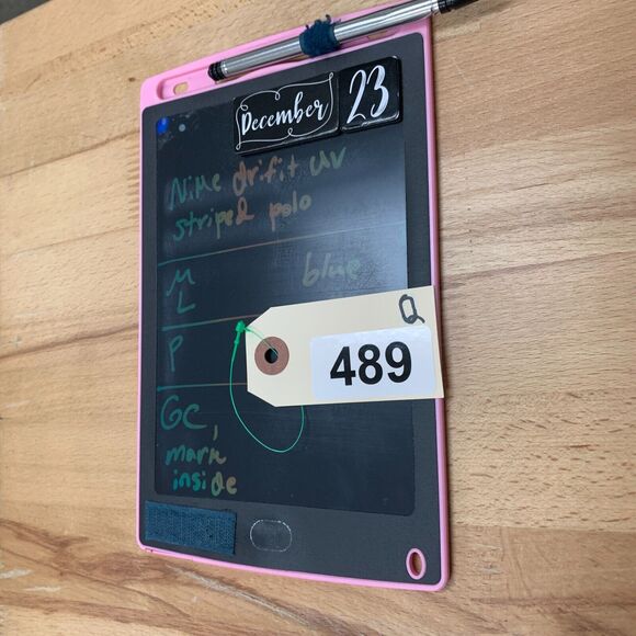 Nike Polo Shirt Mens L Blue Striped Dri Fit UV Performance Stretch Short Sleeve - Picture 10 of 11